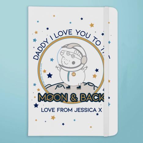 Personalised Peppa Pig Daddy Moon & Back A5 Notebook Extra Image 1